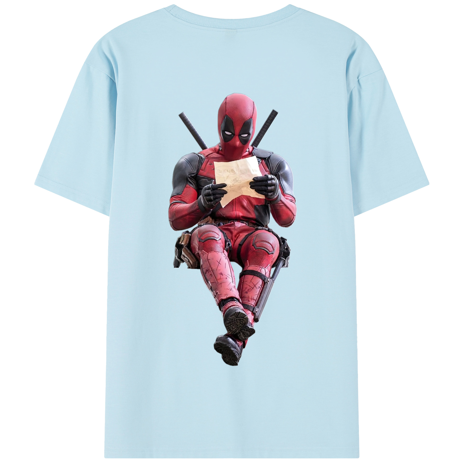 （画像用） Deadpool デッドプール 綿100％半袖Tシャツ（背面プリント）
